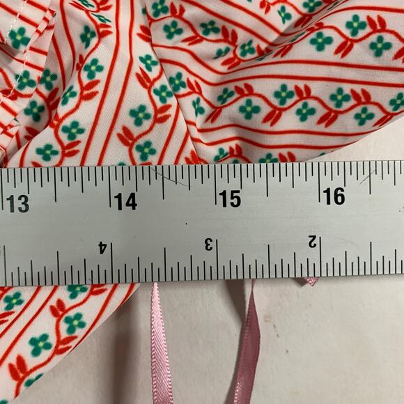 Cecil and Lou 6 Girls NEW Ruffle Floral Robe Red Green Holiday - Picture 6 of 9